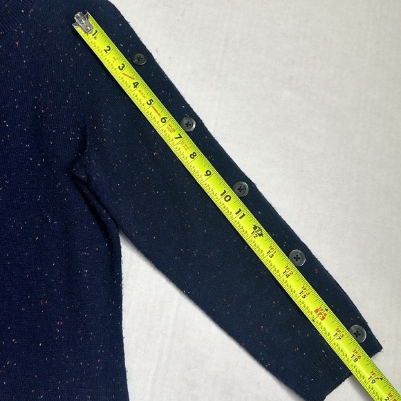 Talbots Women’s Size Medium Navy Kitty Tweed Open Neck Sweatert Dress Midi - Picture 8 of 13